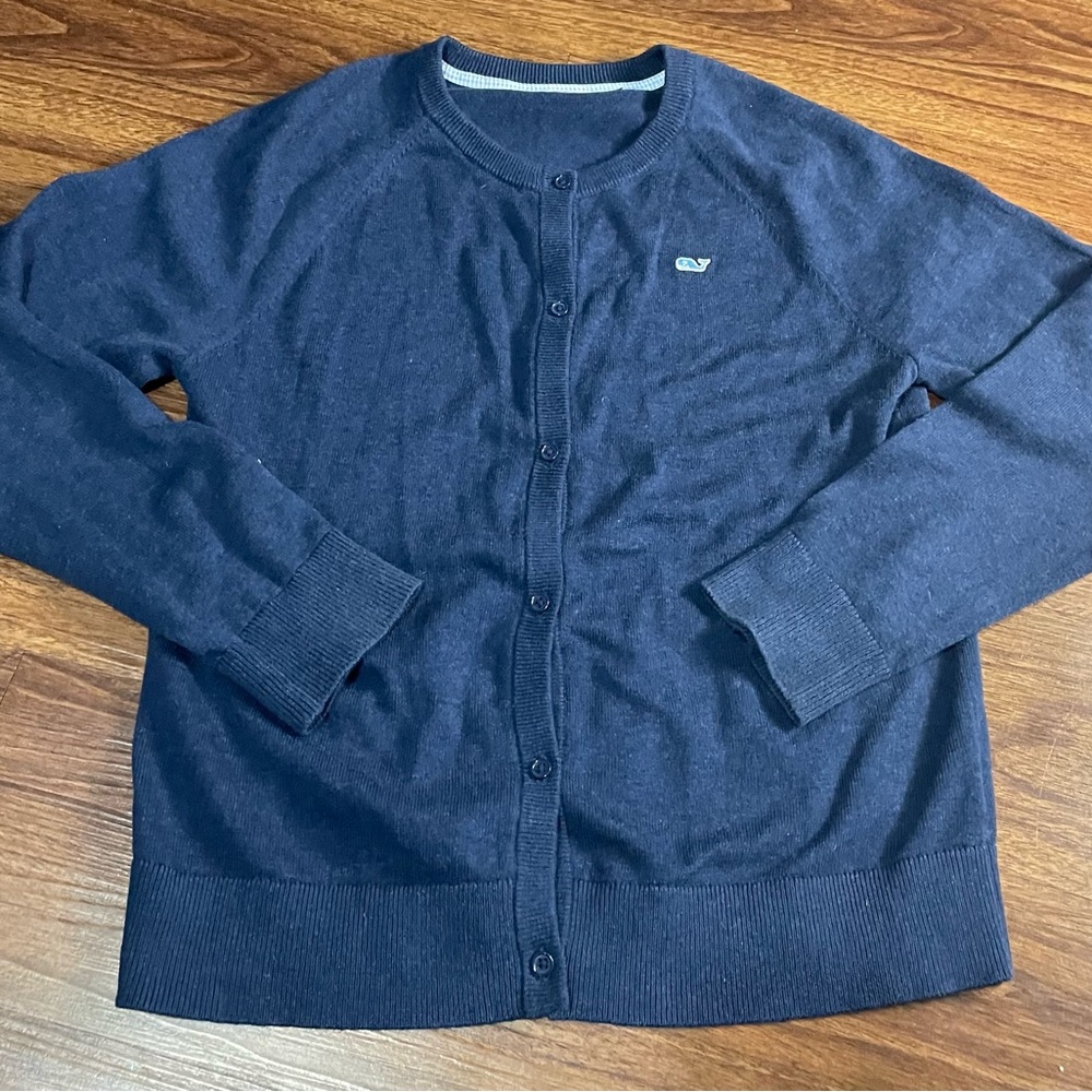 Navy Blue Crew Cardigan